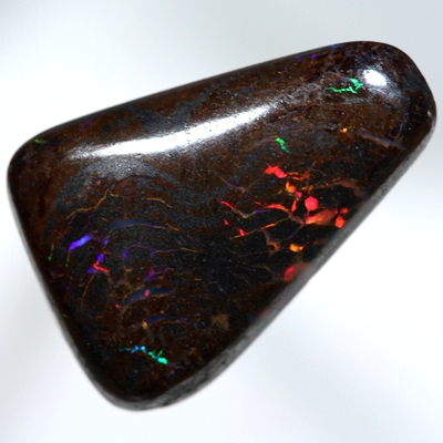 SOLID BOULDER OPAL Rivers of red and turquoise blue SEE VIDEO 